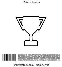 Vector winner cup line Icon