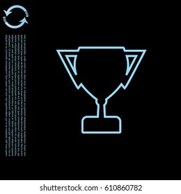 Vector winner cup line Icon