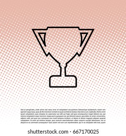 Vector winner cup line Icon