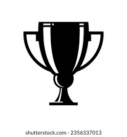 Copa del vencedor. Icono de línea de trofeo. Símbolo o emblema. ilustración vectorial