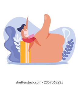 Vektor-Gewinner Menschen flache Symbole mit isolierten doodle Kompositionen von Menschen mit Design