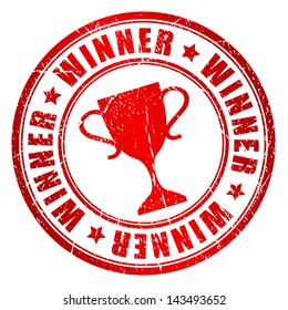 Vector winner stamp