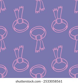 Vetor inverno acessórios padrão sem emenda