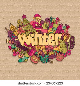 Vector winter background