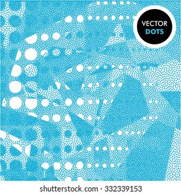 Vector Winter Background. Abstract Dots Illustration. Snowy Engraving Texture.