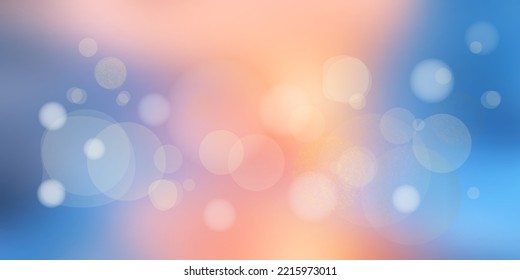 Vector winter background, blur and bokeh effect