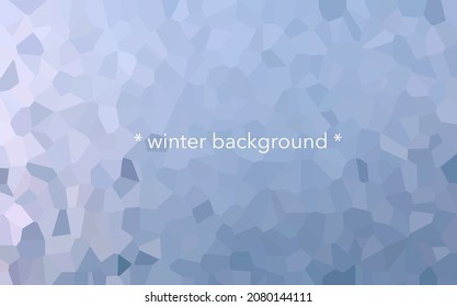 Vector winter background. Merry Christmas backdrop. Horizontal New Year greeting card, space for your design or text. Blue frosty texture. EPS 10. Vector illustration