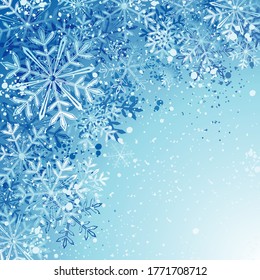 Vector winter background with snow