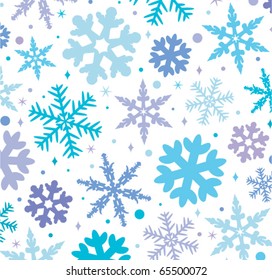 vector winter background with snowflakes