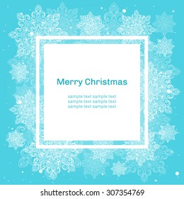 Vector Winter Background with snowflakes, eps 10