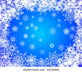 Vector winter backgrounds. Frost and snowflake