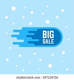 Vector Winter Big Sale tag