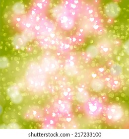 Vector winter bokeh background.