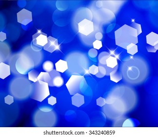 Vector winter bokeh background. Holiday background.