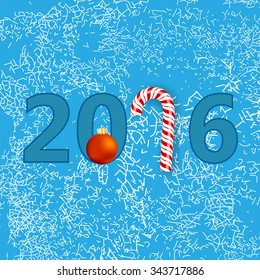 Vector Winter Card. Christmas Blue Snowflakes Background. Numerical Pattern