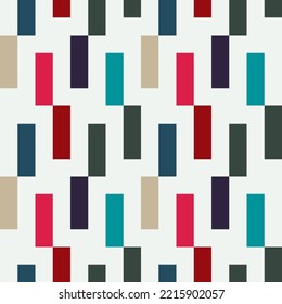 Vector winter felling color vertical tile grid wall seamless geometric pattern background 