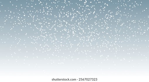Vector winter flurry with snowflakes Delicate snow crystals forming a natural winter scene for Christmas cards, posters, decorations, and festive and banners.