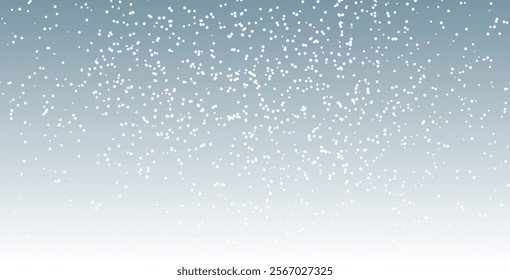 Vector winter flurry with snowflakes Delicate snow crystals forming a natural winter scene for Christmas cards, posters, decorations, and festive and banners.