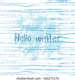 Vector winter grunge background with blue abstract spots and stripes