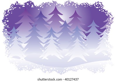 vector winter holiday background illustration of fir trees for christmas decoration. christmas holiday illustration for happy new year and merry christmas greeting cards