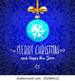 vector winter holiday illustration of christmas ball art