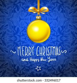 vector winter holiday illustration of christmas ball art