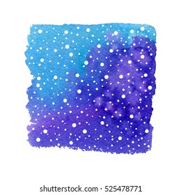 Vector winter holidays shape with snow. Christmas space background.