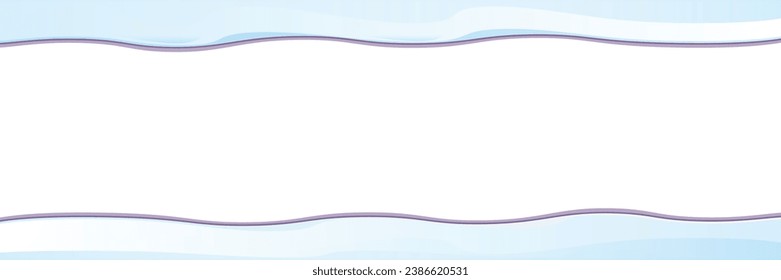 banner horizontal de invierno vectorial con capas de nieve aisladas en fondo blanco. borde de nieve de invierno o marco para venta de invierno o diseño de pancartas navideñas.