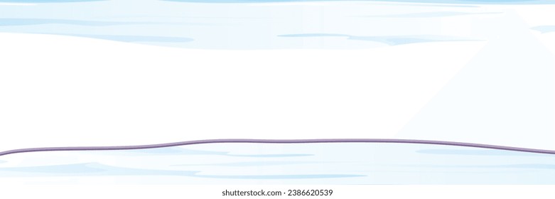 vector winter horizontal banner with snow caps isolated on white background. winter snow border or frame for winter sale or christmas banner design template.