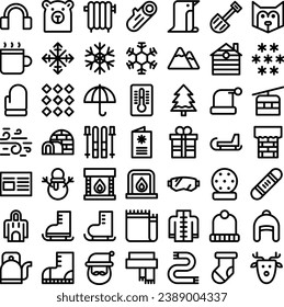 Vector of Winter Icon Set. Perfect for user interface, new application.
