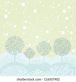 Vector of winter landscape.