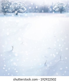 Vector winter landscape.