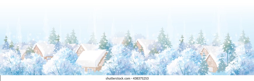 Vector winter landscape.