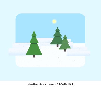 Vector of winter landscape