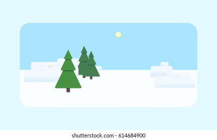 Vector of winter landscape