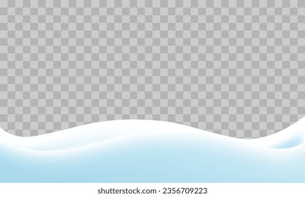 Vector a winter landscape with drifts of snow. 3d realistic snow background. snow drifts isolated on transparent