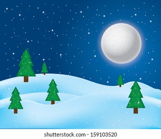 Vector of winter landscape. eps10