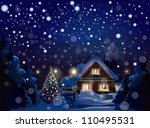 Vector of winter landscape. Merry Christmas!