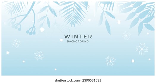 Vector winter ornament frost on glass and flower composition. Vector winter background, banner, drawing. Design element.