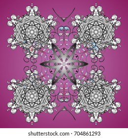 Vector winter pattern. Abstract background with Floral Elements. Vector illustration. Design on colored background.