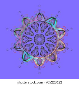 Vector winter pattern. Abstract background with Floral Elements. Vector illustration. Design on colorful background.