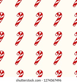 Vector winter pattern for decoration design with candy. New year background decoration