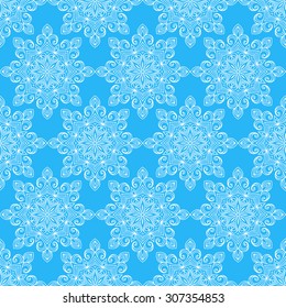 Vector Winter pattern with snowflakes
