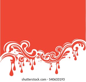 Vector winter red Background