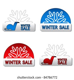 Vector winter sale board