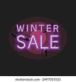 Vector of Winter Sale logo.