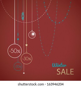 Vector Winter sale template