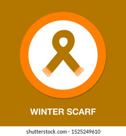 vector winter scarf illustration isolated. cold season