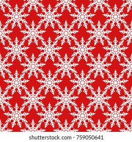 Vector winter seamless pattern from snowflakes. Background for gift wrapping, decoration fabric, wallpaper design.