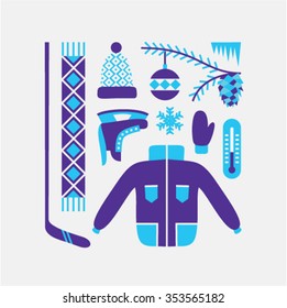 Vector winter set